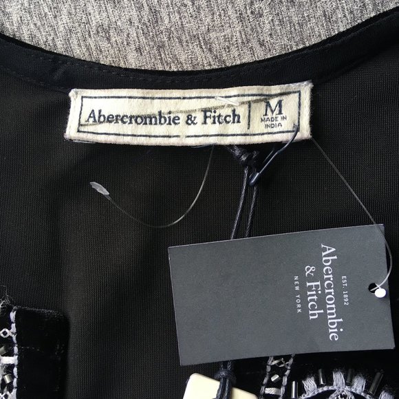 Abercrombie & Fitch Black Velvet Dress M NEW - Picture 4 of 4